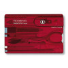 Швейцарская карточка Victorinox SwissCard Classic, 10 функций, корпус из красного полупрозрачного пластика Швейцарская карточка Victorinox SwissCard Classic, 10 функций, корпус из красного полупрозрачного пластика